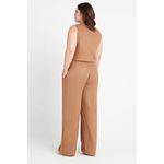 Calça MySize Pantalona Detalhe Cós Assimétrico Feminino - Newlight
