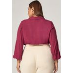 Blusa Camisa com Detalhes Pregas - MySize Mirror 