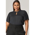 Blusa com Manga Plissada - MySize Mirror 
