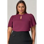 Blusa com Manga Plissada - MySize Mirror