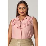 Blusa com Detalhe Babado - MySize Mirror