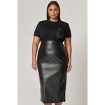 Saia Midi de Couro - MySize Mirror