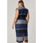 Vestido Midi Malha Listrada - MySize Mirror