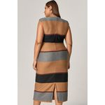 Vestido Midi Malha Listrada - MySize Mirror 