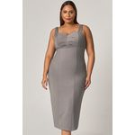 Vestido Midi Malha Detalhe Busto - MySize Mirror 