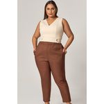 Calça Alfaiataria com Detalhe Botão Pino - MySize Mirror 