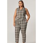 Conjunto Calça e Blusa Xadrez com Botão Pino - MySize Mirror