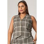Conjunto Calça e Blusa Xadrez com Botão Pino - MySize Mirror