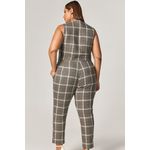 Conjunto Calça e Blusa Xadrez com Botão Pino - MySize Mirror