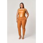 Calça Alfaiataria Detalhe Couro MySize - Reflect Inverno 25