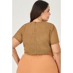 T-shirt de Tela com Detalhe Bolso - MySize - Sentir