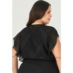 Blusa com Babado com Transparência - MySize - Sentir 