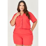 Blusa Casaqueto com Detalhe Botão Flor - MySize - Sentir