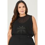 Regata Transparência Detalhe Bordado - MySize - Sentir 