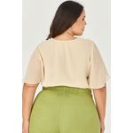 Blusa com Decote em V Detalhe Botões - MySize - Sentir 