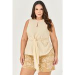 Blusa com Detalhe de Faixa com Nó - MySize - Sentir 