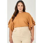 Blusa Manga com Babado - MySize - Sentir