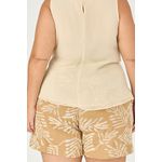 Short com Detalhe Bordado com Botão Flor - MySize - Sentir 