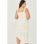 Vestido Midi Assimétrico Detalhe Bordado - MySize - Sentir