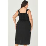 Vestido Midi com Decote Reto - MySize - Sentir 
