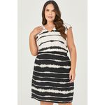 Vestido Curto Estampado P&B - MySize - Sentir