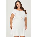 Vestido Curto com Cinto Coberto - MySize - Sentir