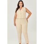 Calça Carrot Detalhe Botão Pérola - MySize - Sentir 