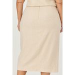Conjunto Colete e Saia Midi com Botão Flor - MySize - Sentir