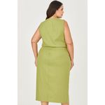 Conjunto Colete e Saia Midi com Botão Flor - MySize - Sentir 