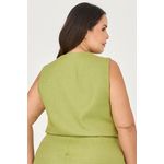 Conjunto Colete e Saia Midi com Botão Flor - MySize - Sentir 