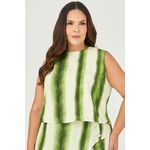 Conjunto Saia e Blusa Estampada com Botões - MySize - Sentir