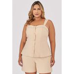 Blusa Corset com Detalhe Botões - MySize - Trópicos
