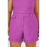 Short Alfaiataria com Detalhe Botão - MySize - Trópicos 