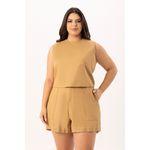 Blusa MySize Cropped com Bolso - Urban Flowers