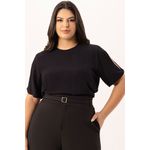Blusa Maquinetada com Detalhe de Manga - Urban Flowers