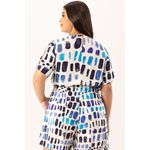 Blusa Estampada com Detalhe de Manga - Urban Flowers