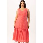 Vestido Midi de Laise com Recortes - Urban Flowers