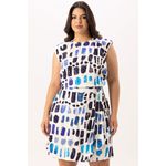 Vestido Curto Estampado com Detalhe de Pregas - Urban Flowers