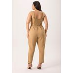Calça Carrot MySize com Detalhe Botão - Urban Flowers