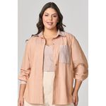 Blusa Camisa com Detalhe Listras MySize - Verano