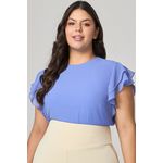 Blusa com Babado Duplo na Manga MySize - Verano