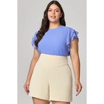 Blusa com Babado Duplo na Manga MySize - Verano
