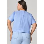 Blusa Casual com Detalhe Listras e Bolso MySize - Verano