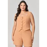 Colete Alfaiataria com Detalhe Botão Sol MySize - Verano 