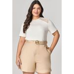 T-shirt Malha com Detalhe de Tela MySize - Verano