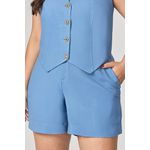 Short com Detalhe Cós Ponta com Botão Sol MySize - Verano 