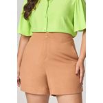 Short com Detalhe Cós Ponta com Botão Sol MySize - Verano