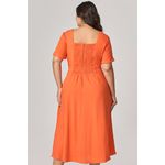 Vestido Midi com Botão Detalhe Guipir MySize - Verano