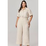 Calça Pantacourt com Detalhe Guipir MySize - Verano 