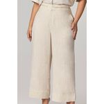 Calça Pantacourt com Detalhe Guipir MySize - Verano 